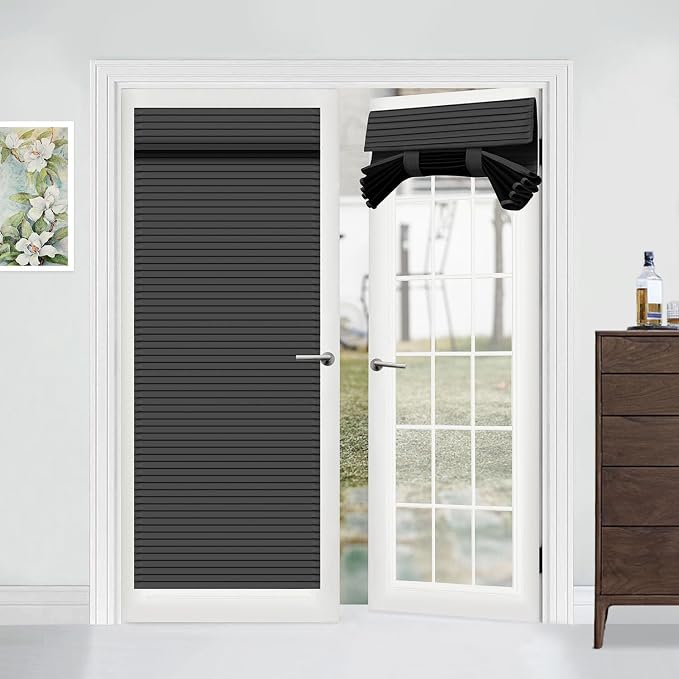 Muamar French Door Curtains Privacy Door Blind, Front Door Window Curtain by Muamar
