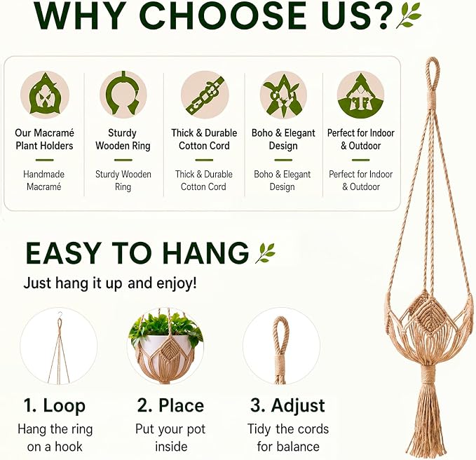 Shappy Boho Macrame Plant Hanger - Image 5