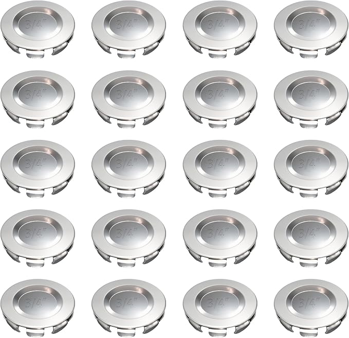 20 Pack 3/4" Knockout Seals, Galvanized Steel Electrical Box Plugs, Zinc-Plated by Wocloer