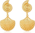 Gold/Silver Shell Dangle Earrings for Women Seashell Drop Dangle Earrings Ocean Beach Earrings Summer Jewelry