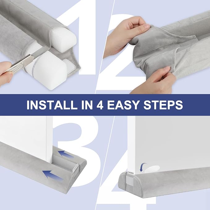 HADOR Door Draft Stopper for Bottom of Door, 32 Inch Under Draft Air Noise - Image 5