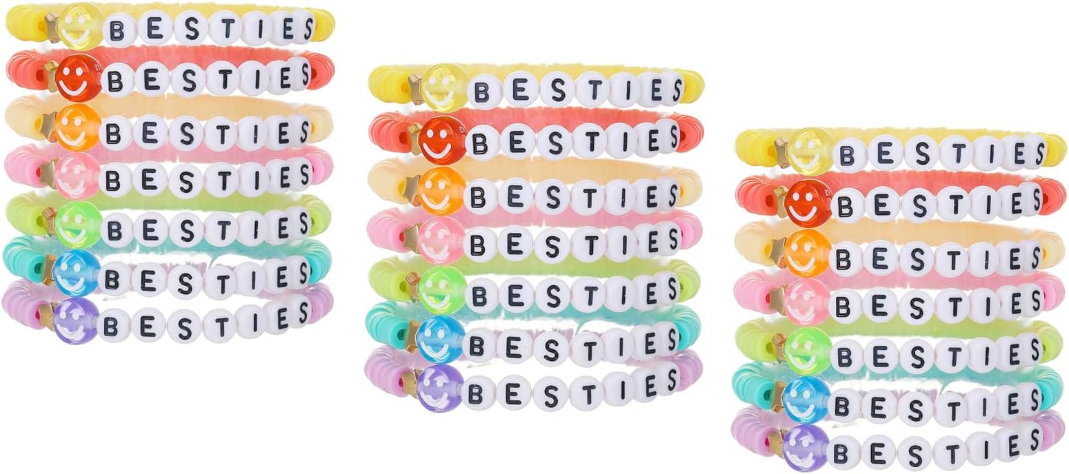 Friendship Bracelets Boho Stackable Bracelets for Women Surfer Heishi Clay Bead Bracelets Stretch Preppy Bracelets Colorful Boho Bracelets for Women