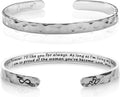 Carviell Engraved Cuff Bracelets for Women – Inspirational, Friendship, Love, Mom, Daughter, Sister, Christian, Graduation, Memorial & Wedding Gifts – 80+ Phrases – Stainless Steel, Gift-Ready