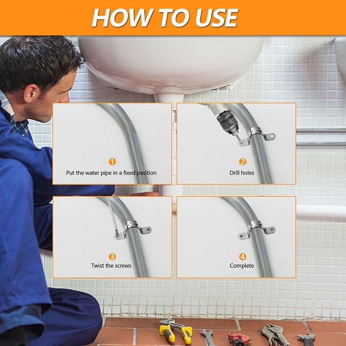 60Pcs M32 Stainless Steel Conduit Clamps | Conduit Clamps, Heavy Duty Pipe - Image 7