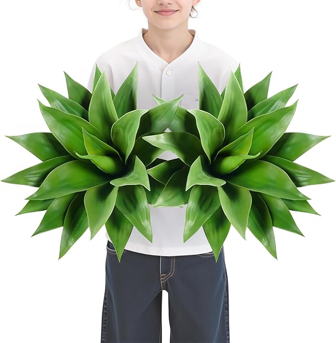 Velener Artificial Agave Plant Set, 22 Inch, Faux Aesthetic Plants by Velener