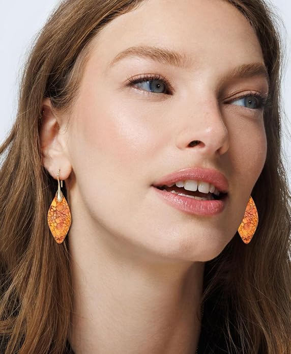 Natural Stone Earrings Multishape Dangle Drop Earrings Boho Stone Earring for Women