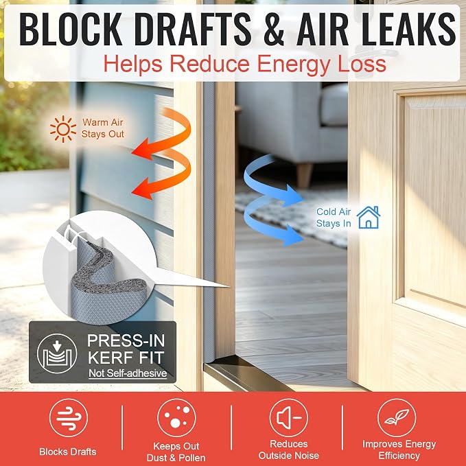 Litaibai 60 ft Kerf Weather Stripping Door Seal - Image 3