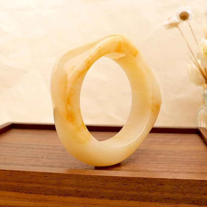 Chunky Resin Wide Bangle Bracelets for Women, Trendy Statement Minimalist Acrylic Bracelet Prom Holiday Jewelry Gift