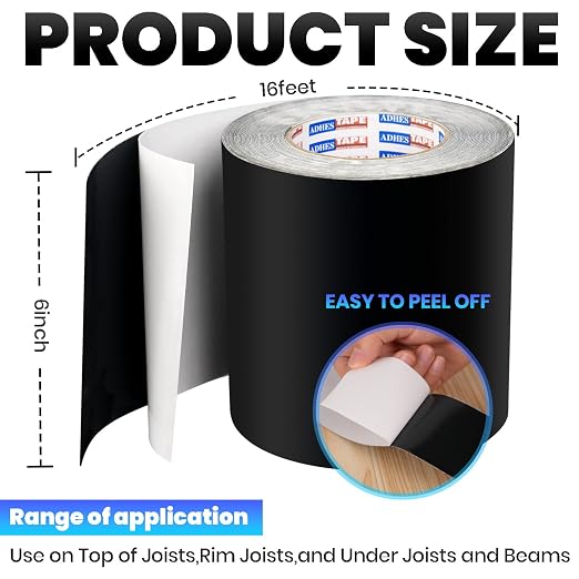 ADHES Deck Joist Tape, 4 Rolls Weather Resistance & Waterproof | Butyl Joist - Image 2