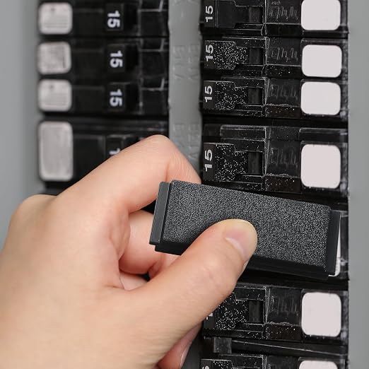 12 Pack Breaker Filler Plate 1/2 Inch 1 Inch Wide Black Electric Panel Cover - Image 6