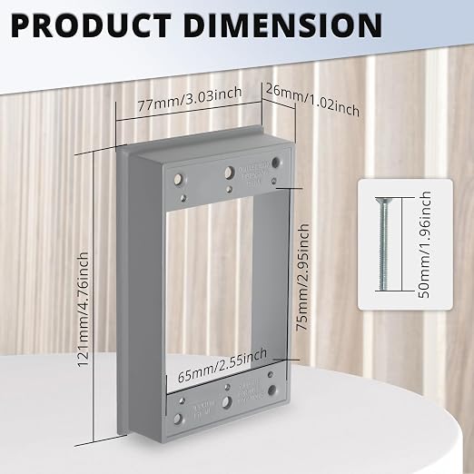 1 Gang Weatherproof Electrical Outlet Box Extension 3 Pack | Features 4.71 in L - Image 5