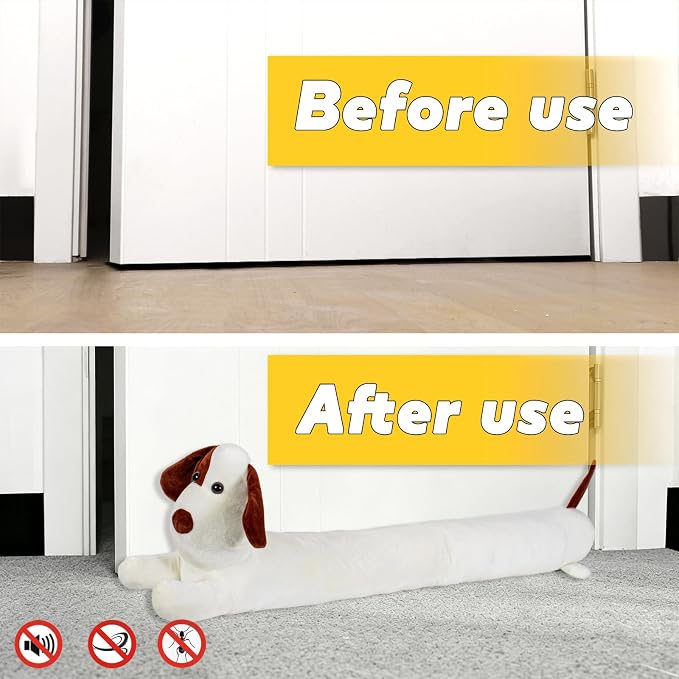 Dog Under Door Draft Stopper Heavy Duty, 3LB 36 Inch Decorative Fabric Door - Image 5