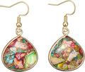 Boho Women Natural Stone Earrings Unique Healing Imperial Jasper Gemstone Energy Hypoallergenic Lightweight Dangle Drop Earrings Multiple Styles Earrings Jewelry for Birthday Party Gift