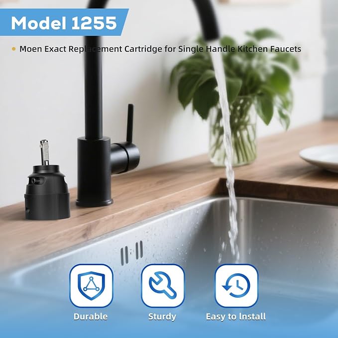 1255 Replacement Cartridge for Moen Kitchen Faucet Parts Single Handle - Image 4