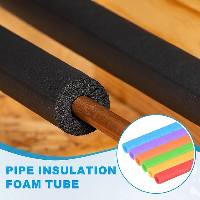PATIKIL Pipe Insulation Foam Tube 3/8" x 3.3FT x 13/16" Purple 2 Pcs | Heat - Image 4