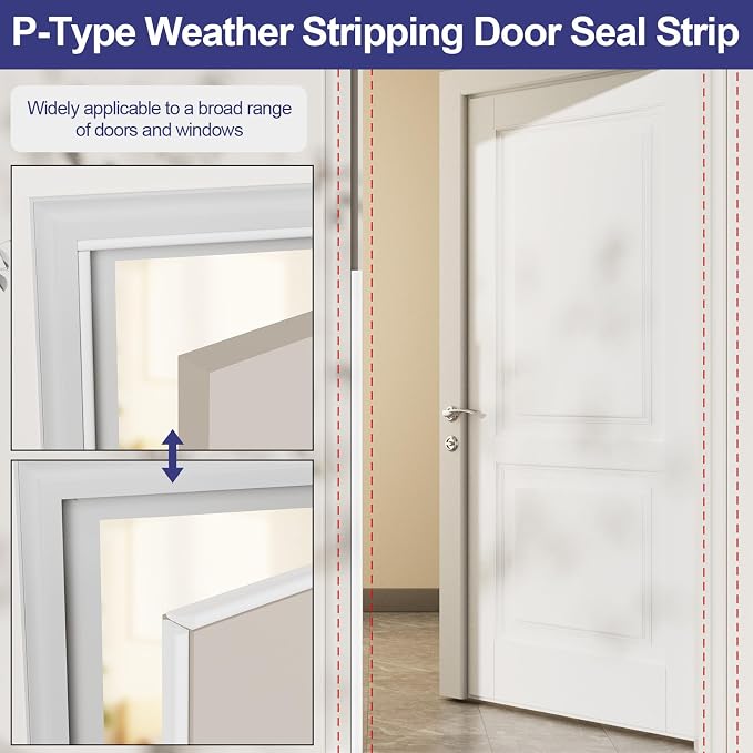 Weather Stripping Door Seal Strip, Soundproofing Self Adhesive Window - Image 3