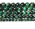 Natural Green Tiger Eye Stone Beads Round Loose Beads Energy Gemstone Healing Power for Jewelry Making 1 Strand 8mm 46pcs 15"