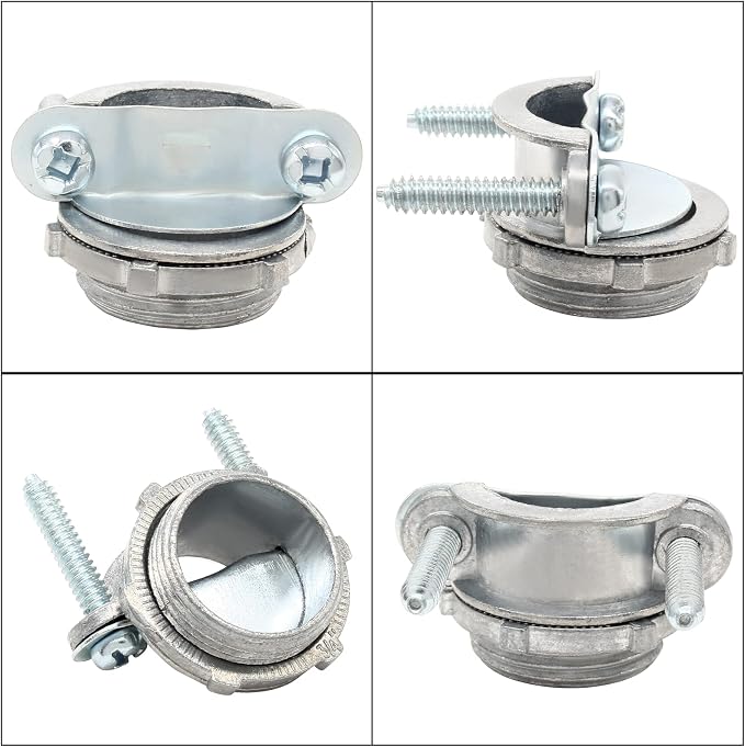4 Pcs 3/4 Inch Clamp Type Cable Connectors, - Image 3