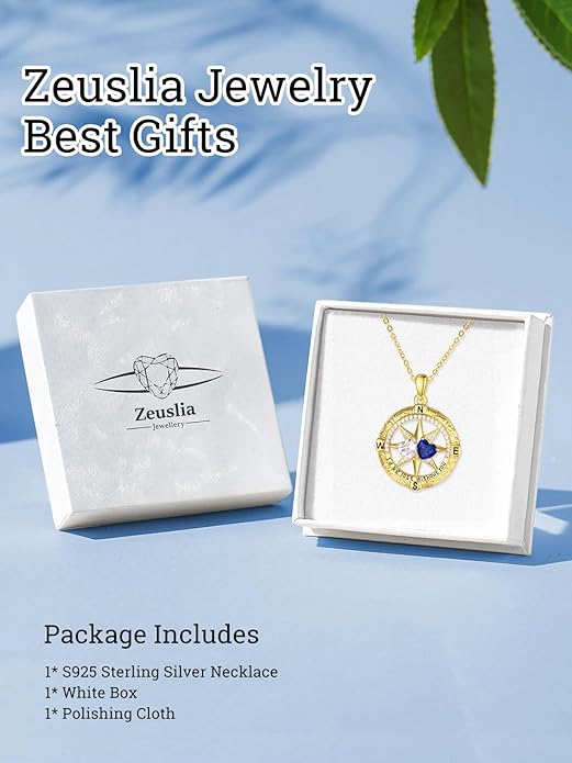 Valentine's Day Gifts for Wife 925 Sterling Silver Double Birthstone Pendant Necklaces I Love You for Always and Forever Necklace Anniversary Birthday Gifts for Wife Girlfriend Mom Her