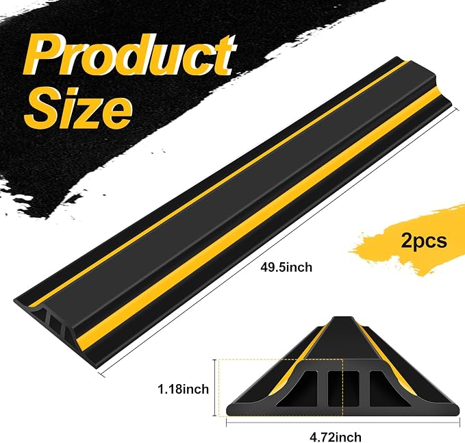2 Pcs 1.25" High Universal Garage Threshold Seal Strip Flexible Total Length - Image 2