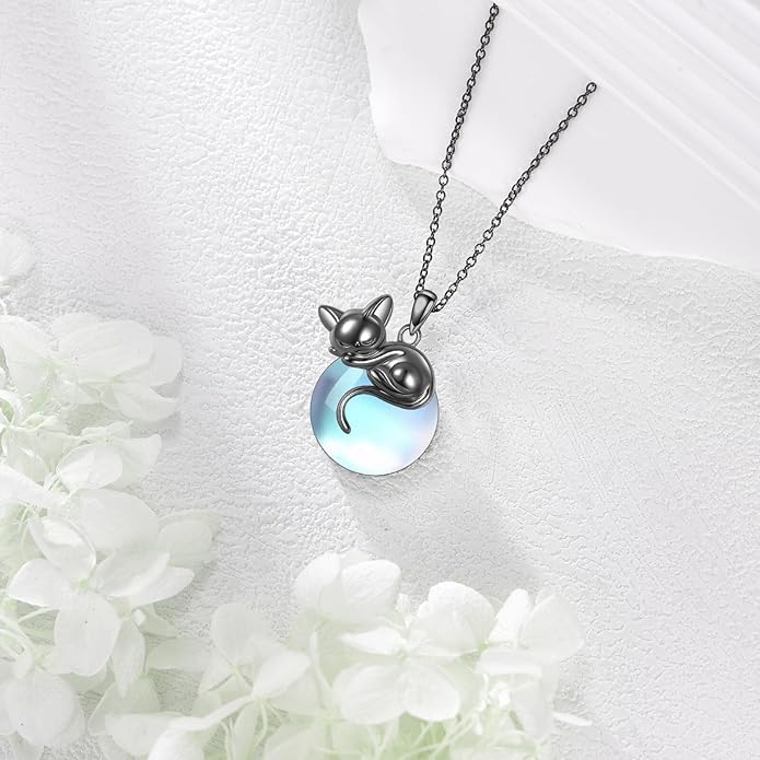 YFN 925 Sterling Silver Hummingbird/Cardinal/Cat Necklace for Women Animal Pendant with Adjustable 18"+2" Chain Jewelry Gift for Christmas, Valentine's Day, Mother's Day, Birthday-Gift Box Included