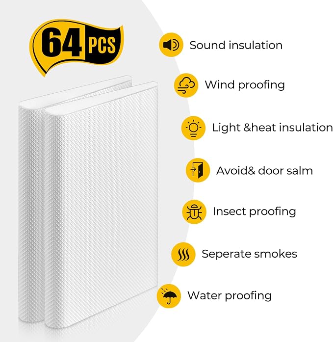 Zonon 64 Pieces Door Corner Seal Pads Adhesive Weatherstripping, Weather - Image 3