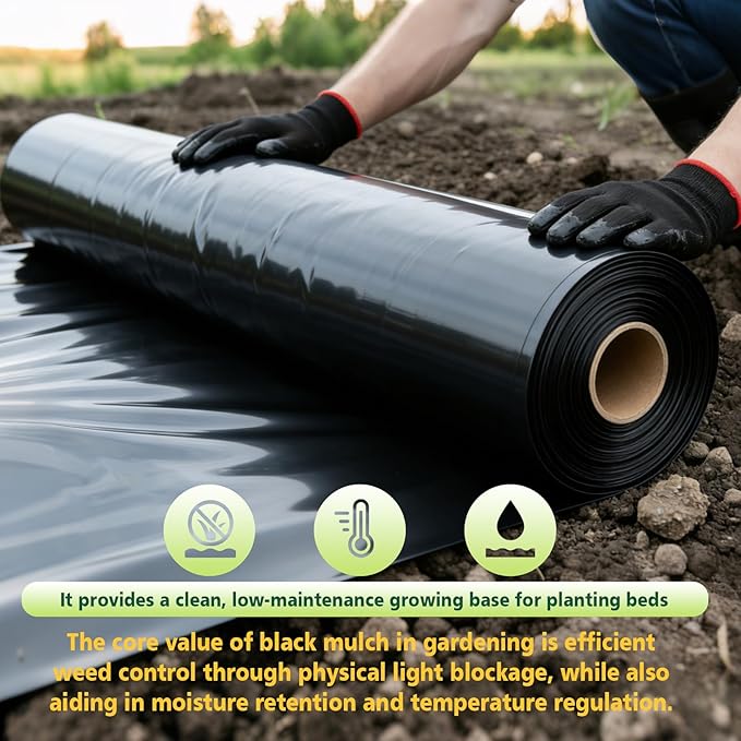 10 Mil 10 FT X 100 FT Plastic Sheeting Heavy Duty Thick LLDPE Black - Image 7