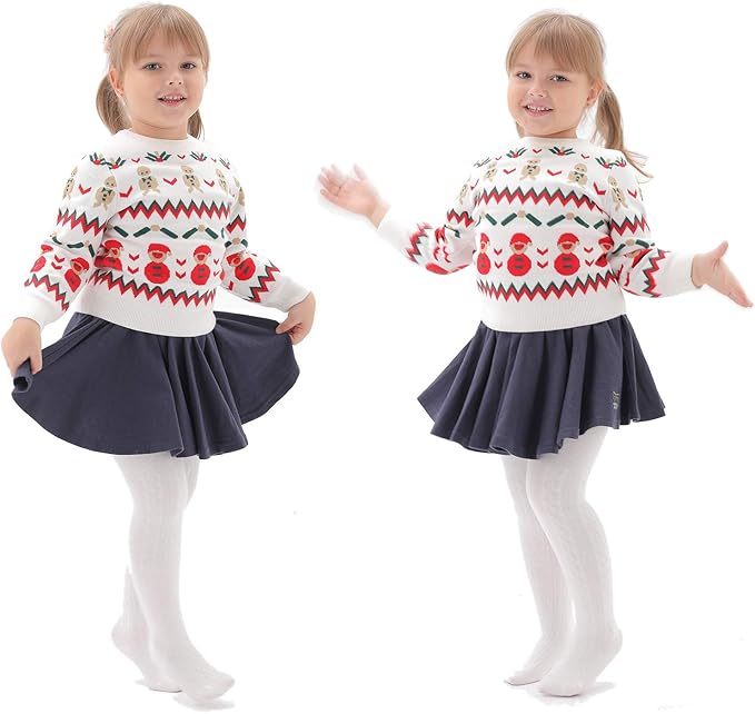 EPEIUS Baby Girl Tights Thick Cable Knit Leggings Stockings Cotton Pantyhose for Newborn Infant Toddler 3/4/5/6 Pack