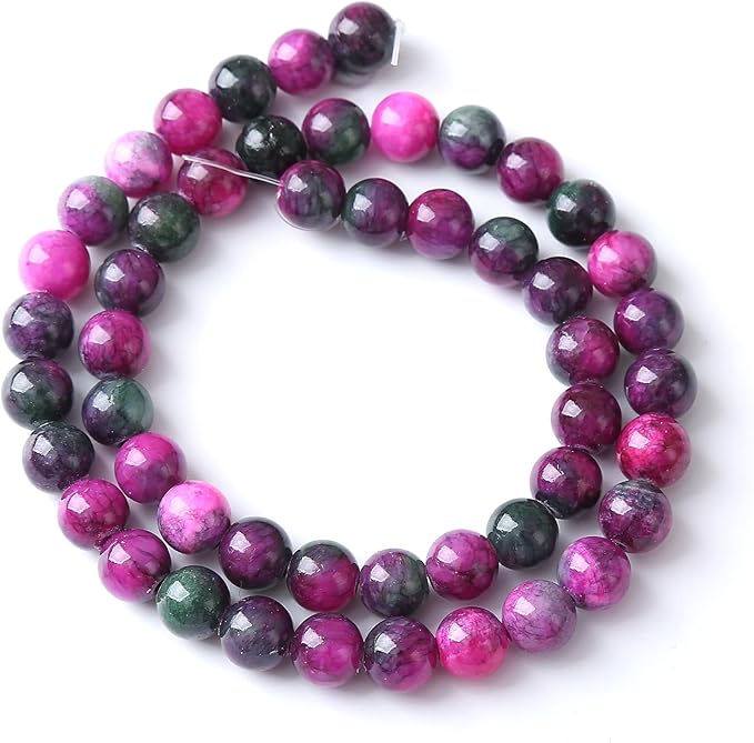90pcs 4mm Natural Stone Tourmaline Persian Jade Beads Round Loose Beads for Jewelry Making DIY Bracelets Necklaces Crystal Energy Healing Stone Beads 15" (Tourmaline Persian Jade, 4mm)