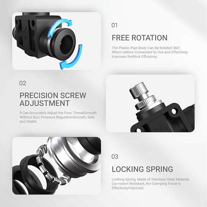 1/2 Push To Connect Valve, Shut Off Air Flow Control Fittings | Pneumatic - Image 5