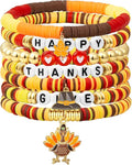 Friendship Beaded Bracelets for Women, Stackable Colorful Surfer Boho Clay Bead Stretch Bracelets