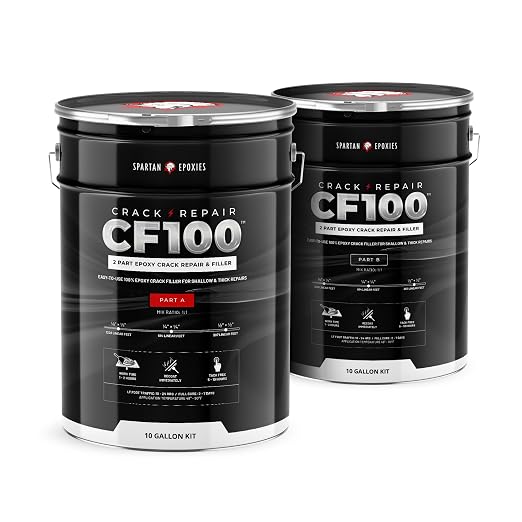 Spartan Epoxies CF100-2 Part 100% Epoxy Concrete Crack Repair and Filler by SpartanEpoxies