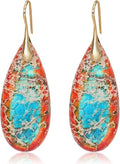 Natural Stone Earrings Waterdrop Stone Dangle Earrings for Women