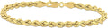 Gold Rope Chain Bracelet for Men & Women – 100% Real 10k or 14k Gold, Lightweight, Premium Craftsmanship