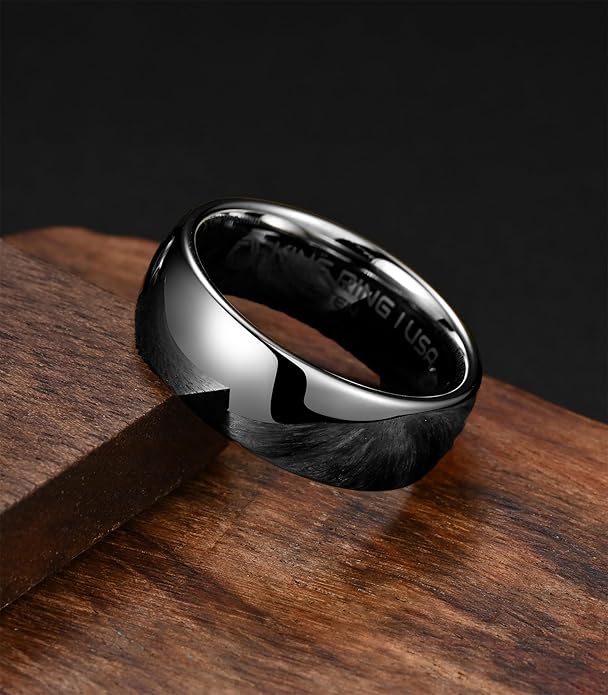 King Ring Tungsten 4/6/8mm Rings – Super Polished Finish Tungsten Bands – Designed in USA