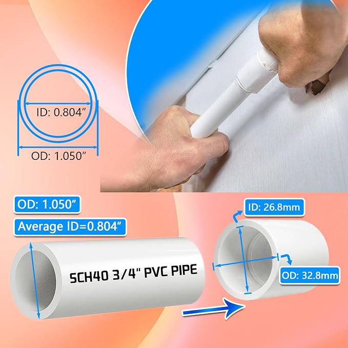 10Pcs White PVC Pipe Couplings, 3/4'' Slip Socket Fitting Adapter Connector - Image 4