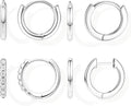 Small Gold Huggie Hoop Earrings Set for Women Men Hypoallergenic 14K Plated Stack Cartilage Earrings, Multiple Piercing Lightweight Mini Thin Cute Dainty Trendy Jewelry Set Christmas Gifts for Women