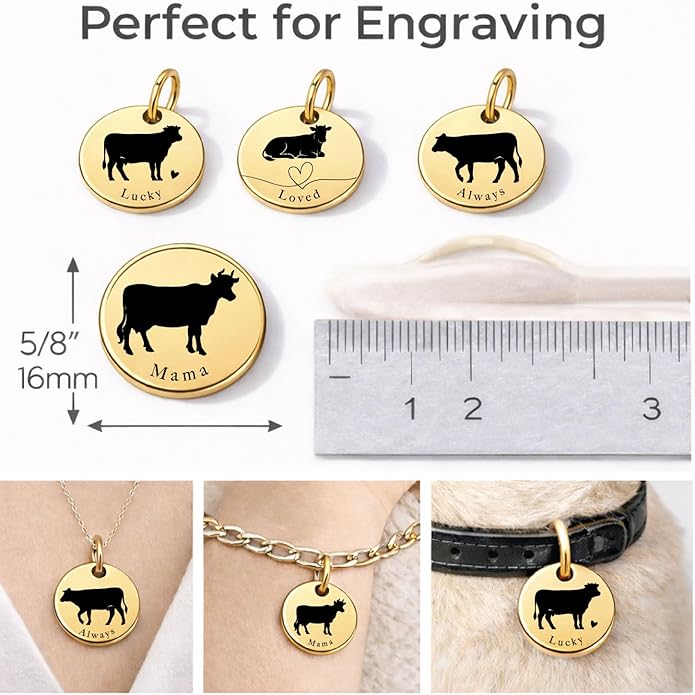 SM Design Mama Animal Charm Set – Set of 4 Stainless Steel Charms – Motherhood & Family Keepsake Jewelry Charmss