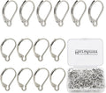 100Pcs Silver Filled Leverback Earwires French Earring Hooks,Hypoallergenic Dangle Ear Wire Findings for DIY Jewelry Making Supplies (Silver-French Leverback Earwires)