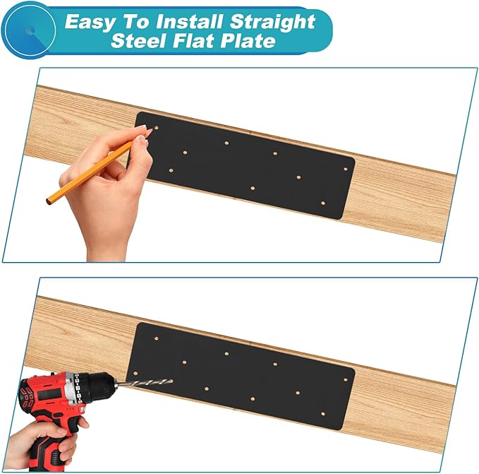 4 Pcs 15.7"x5"Straight Steel Flat Plate - Image 4