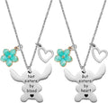2PCS Best Friend Necklace Set, BFF Friendship Necklace for 2, Long Distance Birthday Jewelry Gift for Sister Bestie