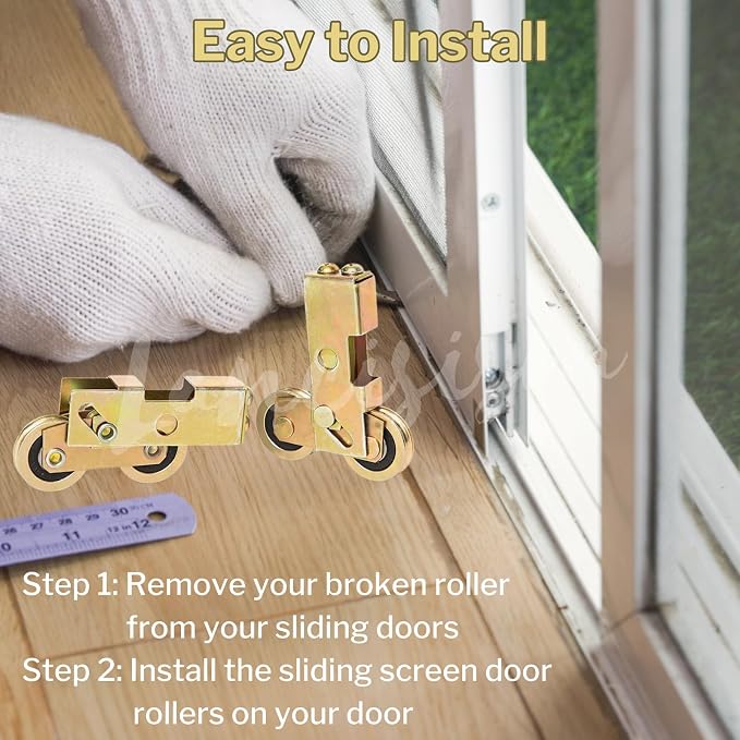 2Pcs Sliding Door Tandem Roller, Heavy-Duty 1-1/4 Inch Sliding Door Tandem - Image 5