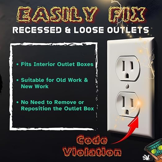 ReceptXtenders 1/4" Single Gang Outlet Box Extenders, UL Listed, Electrical Box - Image 5