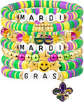 Friendship Beaded Bracelets for Women, Stackable Colorful Surfer Boho Clay Bead Stretch Bracelets