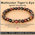 AD Beads Handmade Gemstone Stretch Elastic Bracelet Crystal Healing Reiki Nature's Beauty and Spiritual Essence Unisex