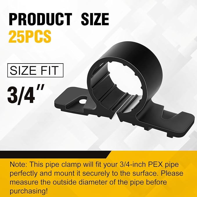 Briwooody 25 Pack 3/4 Inch Pipe Supports Suspension - Image 2