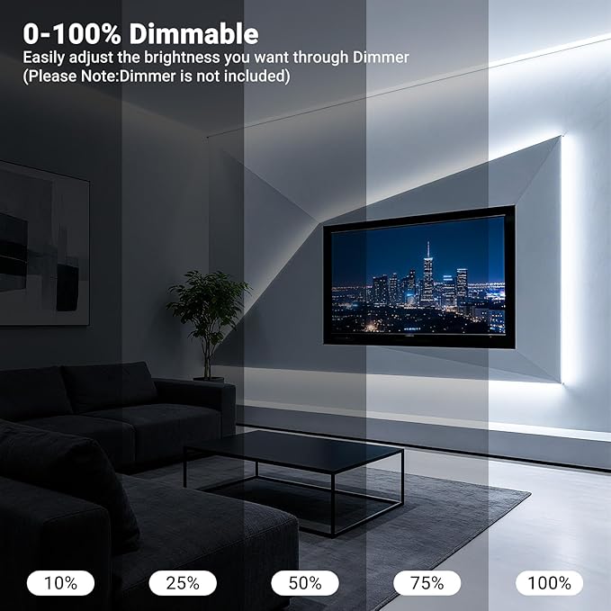 DAYBETTER 16.4FT Dimmable COB led Strip Light, High Brightness led Lights - Image 3