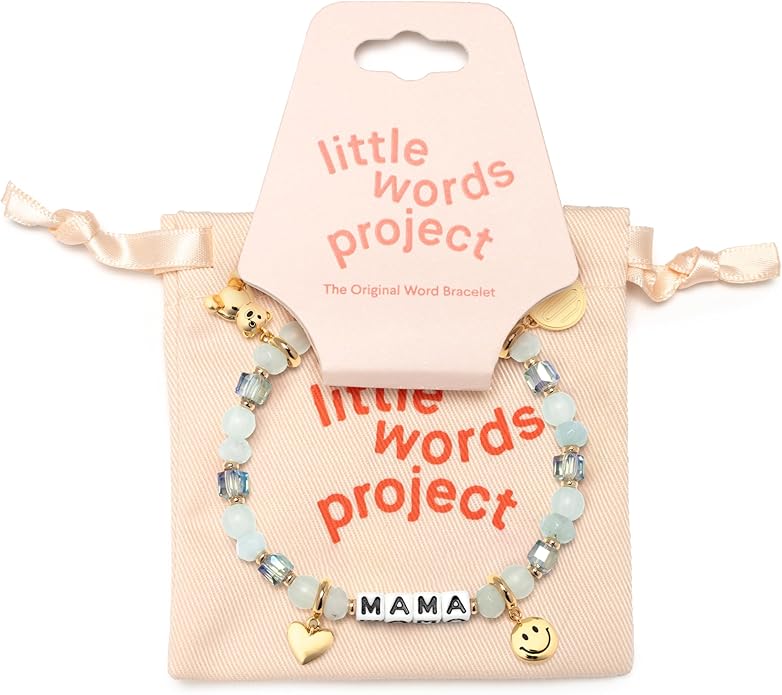 Little Words Project Mother's Day Gifts, The Original Word Bracelet, Made with Colorful Beads and Plated Brass Hardware, Handcrafted Design & Positive Message