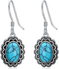 Western Earrings for Women 925 Sterling Silver Turquoise Western Country Dangle Drop Earrings Country Jewelry Gifts for Cowgirl Cowboy