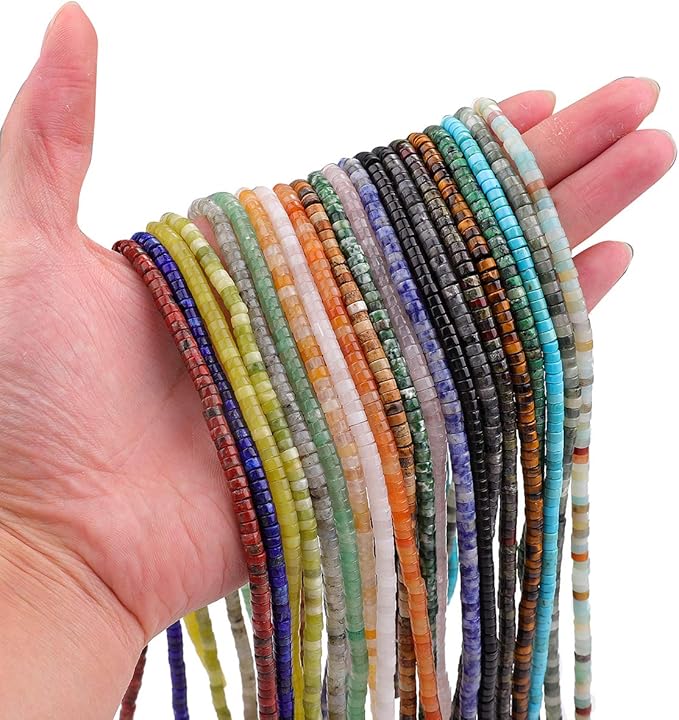 Natural African Turquoise Spacer Beads Caps Loose Semi Gemstone for Beading Jewelry Making 4mmx2mm 38cm